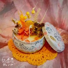 永生花香氛蠟燭鐵盒