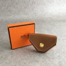 【 日本直送　名牌中古包 】HERMES エルメス コインケース ブラウン レザー ルヴァンキャトル vintage ヴィンテージ オールド ujtgvd