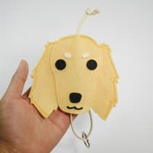 可愛動物鑰匙包－奶油臘腸狗