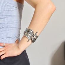 Vintage 925 Sterling Silver Abalone Cuff Bracelet