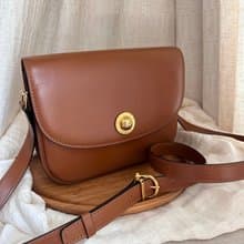 稀有絕美Vintage Celine 中古焦糖色星球金球斜背馬鞍包