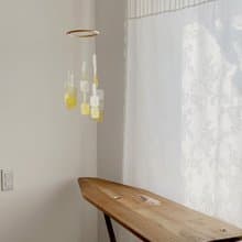 PRE-MADE| Italian Piano-Square-Yellow | Shell Wind Chime Mobile | #0-402-YL
