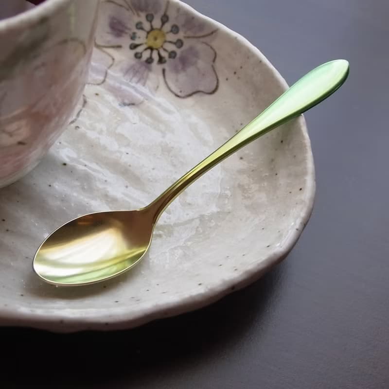 【日本製 Horie 】鈦愛生活系列-純鈦經典系列咖啡匙 粉金色