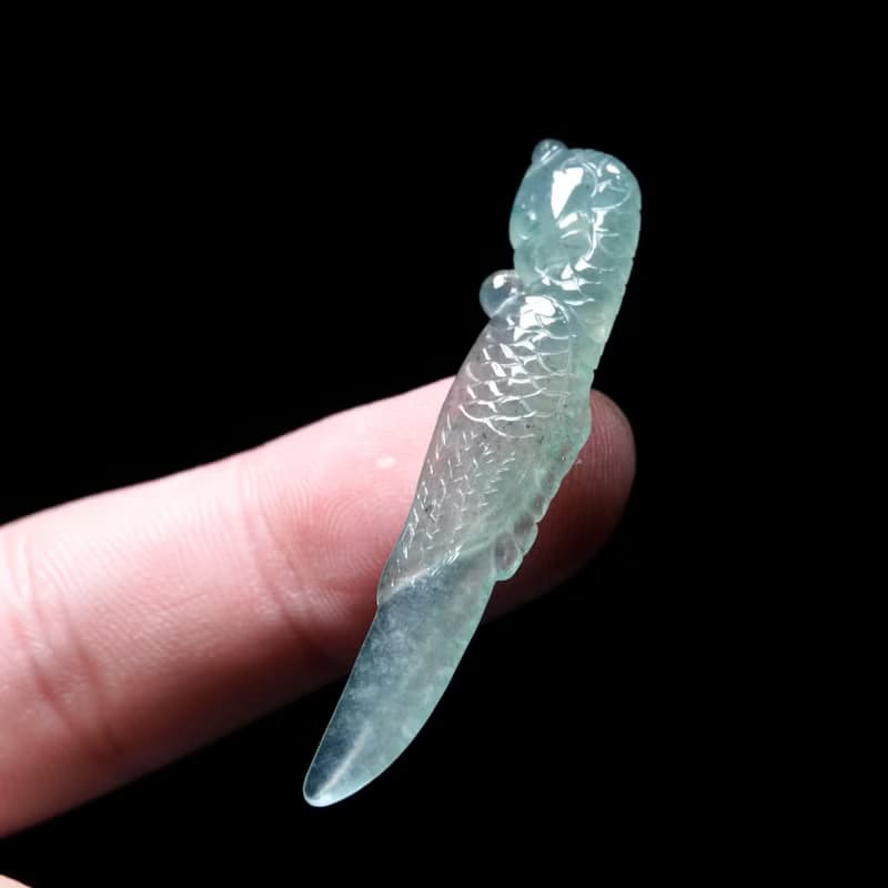 【英明神武】冰晴水翡翠巧雕鸚鵡 | 天然緬甸玉A貨翡翠 |送禮