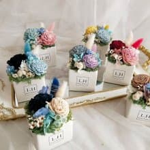 藍芯手作│乾燥盆花・永生玫瑰花 畢業花束 生日禮物 母親節禮盒