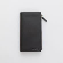 Lukbag Studio|真皮平紋皮釦式長夾|經典黑【父親節禮物】