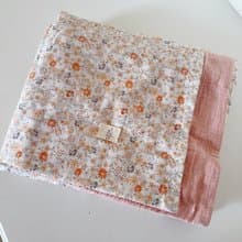 鼠尾草花 手工嬰兒皺紗毯(四季薄被) 幼兒園午休被