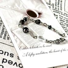 星空畫布水晶手鍊 - 醫療鋼/白水晶/金運石/黑髮晶/黑瑪瑙