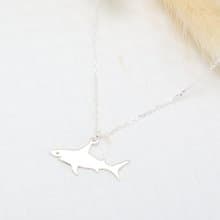 【Angel & Me】大白鯊 鯊魚 s925 純銀 項鍊 海洋 衝浪 生日禮物