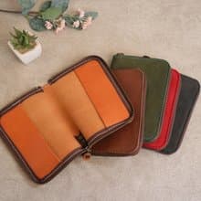 Barca　文庫本カバー 【革6色×糸12色から選択】  無料で名入れ・刺繍・糸色カスタム / A6判ブックカバー / 日本製  / ギフト対応 【st-33】