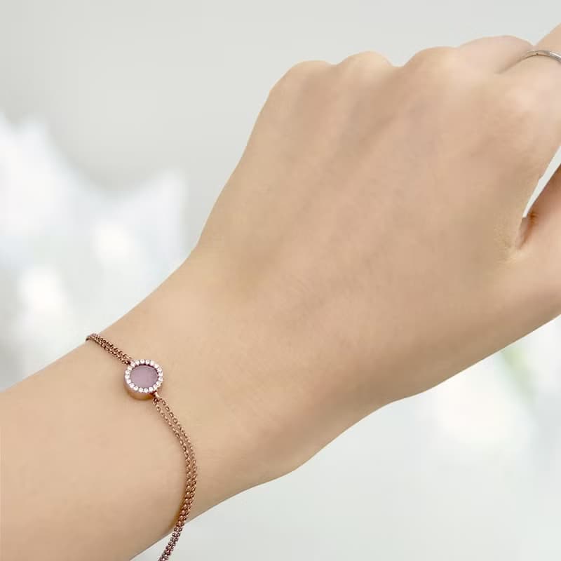 紫玉手鍊 圓形 - 天然翡翠 - 保證A玉