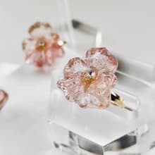 #RA108 余霞春光 漸變粉紅色 繡球花 戒指開口戒