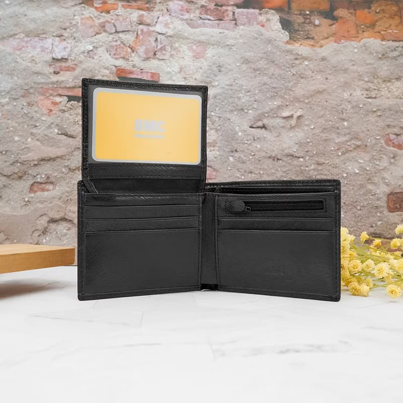 10卡1照-馬鬃紋-上下翻活頁牛皮短夾28801(黑色)