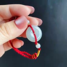 天然緬甸玉 翡翠 平安扣 設計款 手鍊 禮物 玉 畢業禮物 滿月禮