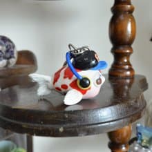 LUCK 手工製 硬膠材質 金魚少年 包包手袋掛飾