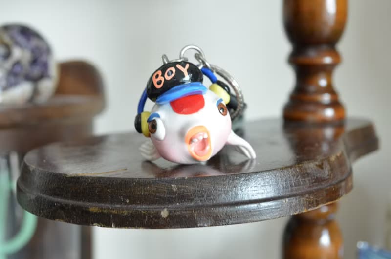 LUCK 手工製 硬膠材質 金魚少年 包包手袋掛飾