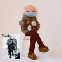 Portrait doll Bernie Sanders. Handmade look a like doll. Custom art doll meme