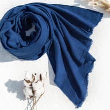 手織圍巾 喀什米爾Cashmere/羊絨圍巾/純羊毛圍巾披巾/戒指絨披肩 聖誕節禮物 交換禮物 母親節 父親節-魔幻藍色