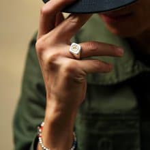 本命佛圖章開口戒指 未時足銀守護十二生肖指環男女士情侶潮流款