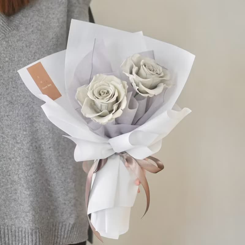/雙朵厄瓜多玫瑰花束/生日花束 畢業 儀式感 永生花 七夕 情人節