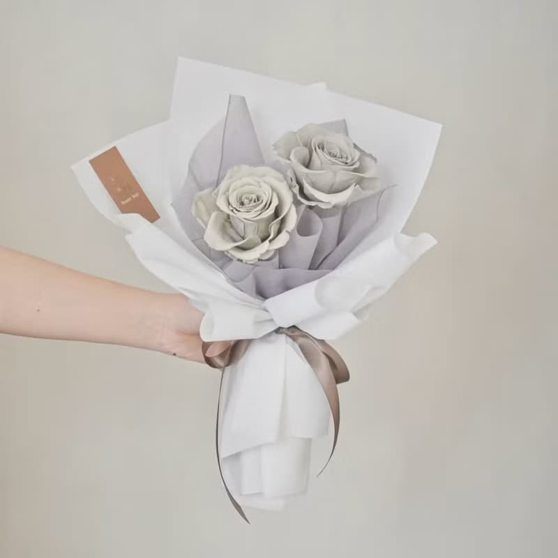 /雙朵厄瓜多玫瑰花束/生日花束 畢業 儀式感 永生花 七夕 情人節