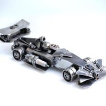 One-Of-A-Kind Gift, Formula One F1  Scrap metal sculpture, Wow gift for Dad