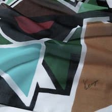 Kenzo Cotton Scarf, Vintage Kenzo, 35 x 35 inches, Holiday Gifts