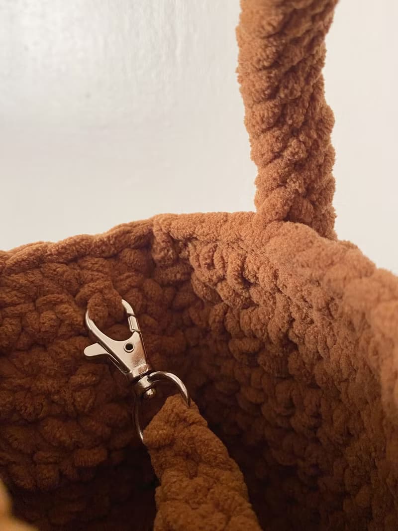 棉花糖手提斜背小方包 附可拆式背帶-巧克力色 bahnhof手作