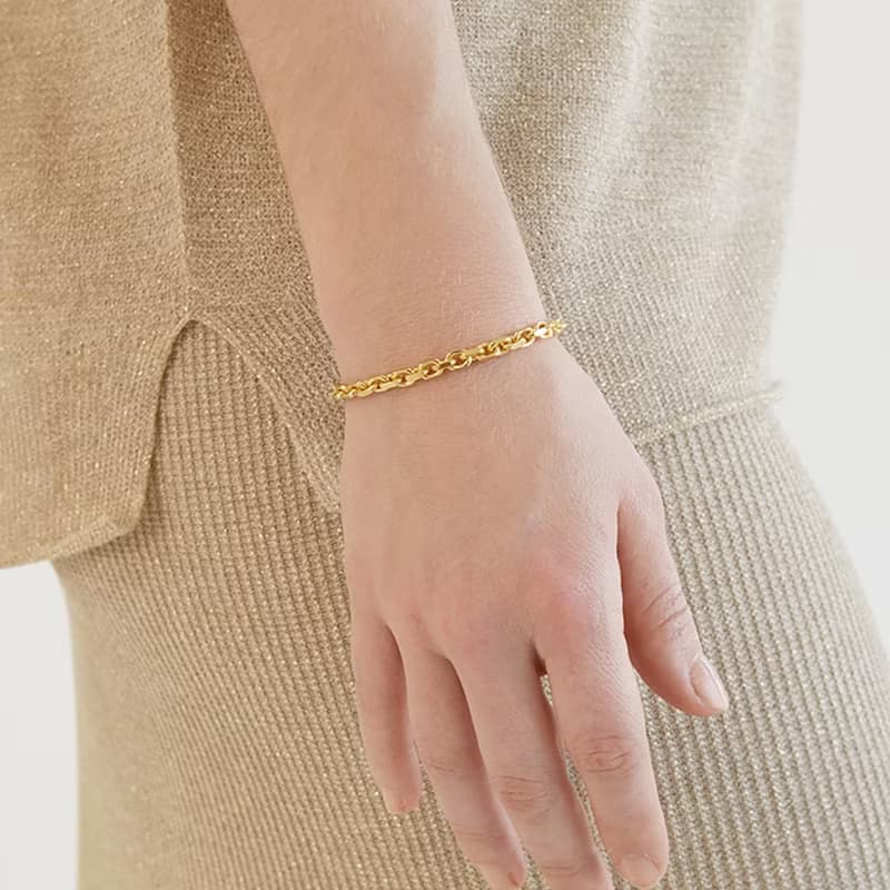 LA LIGNE ANKER CHAIN SOLID BRACELET