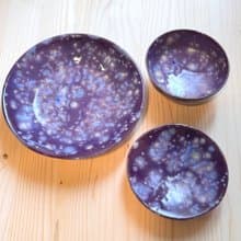 紫花星空 小碗、小碟、中盤