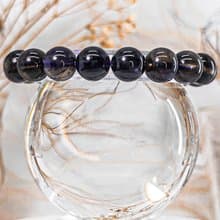 【雙色堇青石】高品微帶星芒 透體水晶手鍊