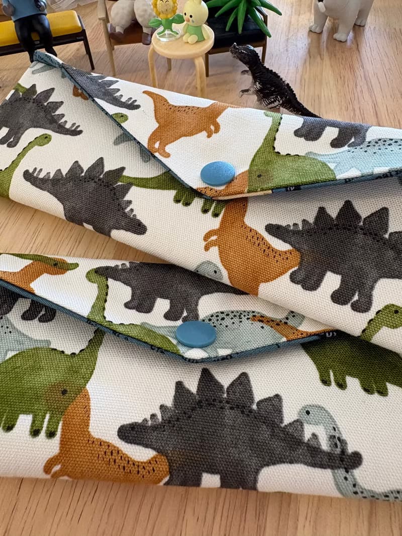 文青風環保純棉筷袋 長頸龍物語 原胚白 童心 優質 日本 潮物 收