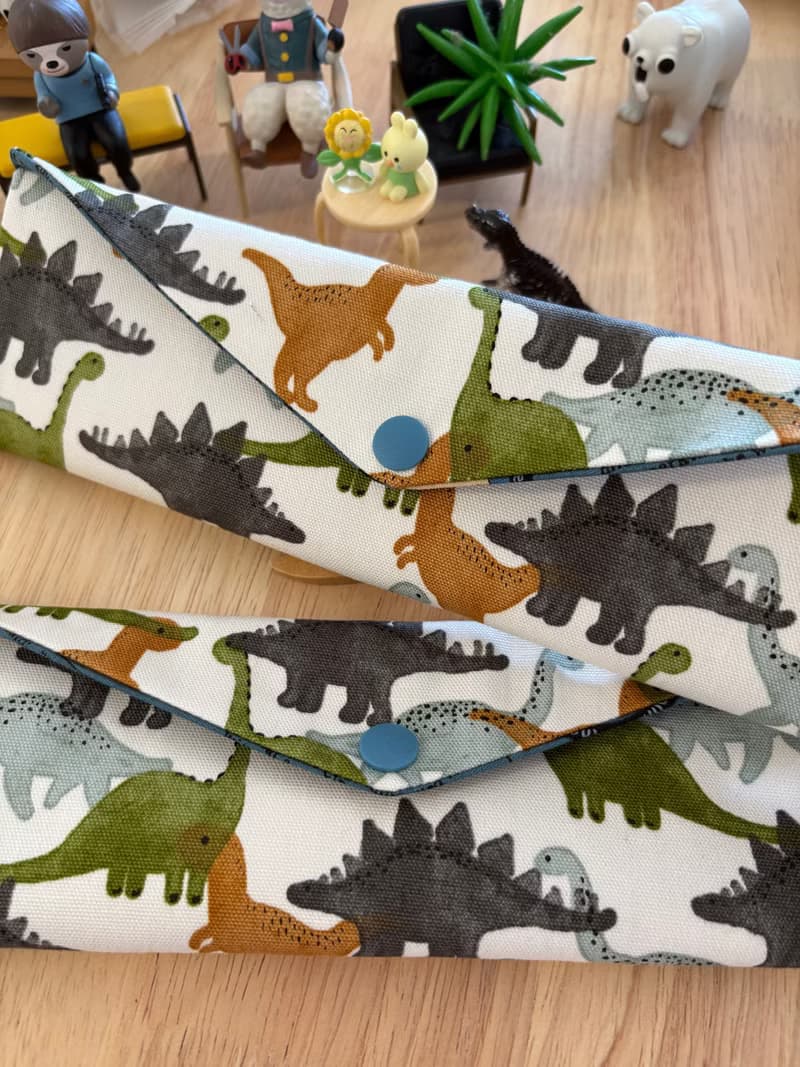 文青風環保純棉筷袋 長頸龍物語 原胚白 童心 優質 日本 潮物 收