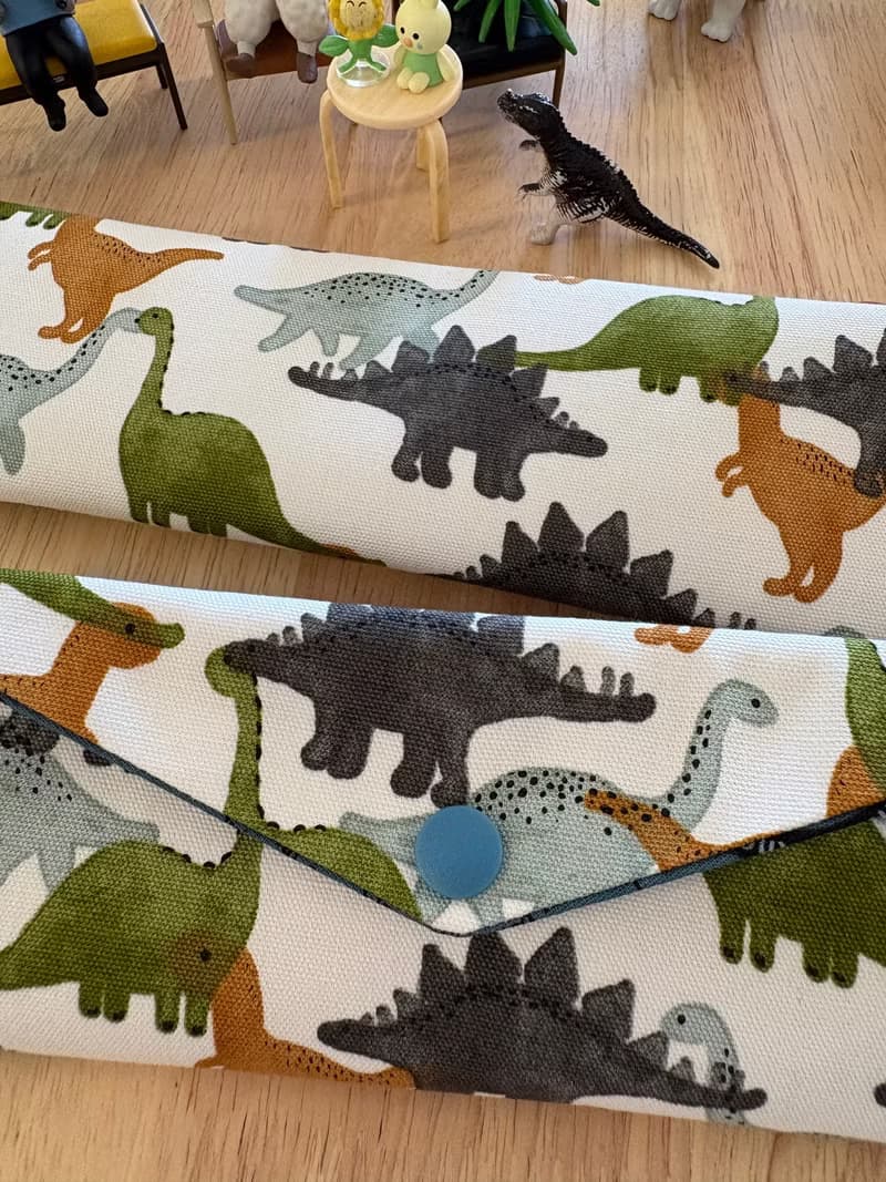 文青風環保純棉筷袋 長頸龍物語 原胚白 童心 優質 日本 潮物 收