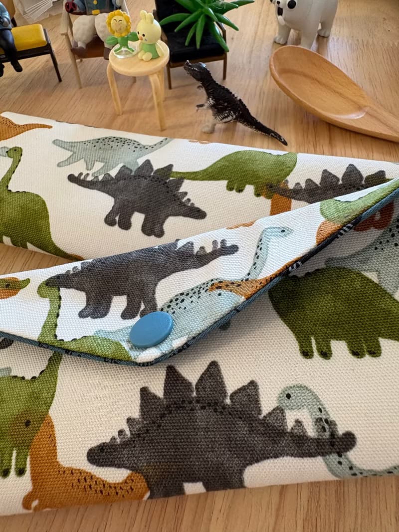 文青風環保純棉筷袋 長頸龍物語 原胚白 童心 優質 日本 潮物 收