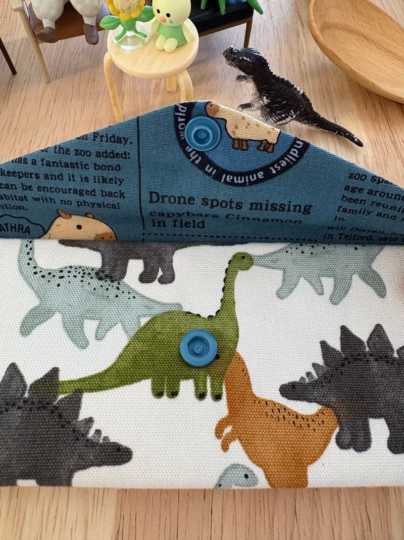 文青風環保純棉筷袋 長頸龍物語 原胚白 童心 優質 日本 潮物 收