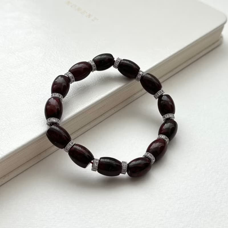 【雙魚牡羊座|3月誕生】血石古典鍍銀手鏈 舒緩壓力疲勞 健康活力