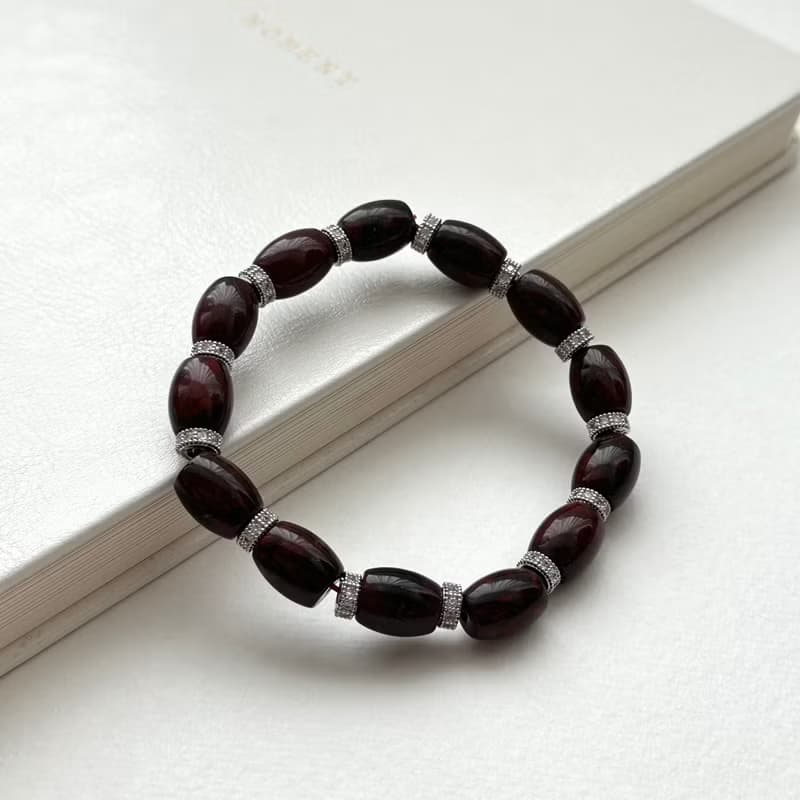 【雙魚牡羊座|3月誕生】血石古典鍍銀手鏈 舒緩壓力疲勞 健康活力