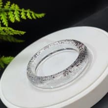 高品 美國閃靈鉆共生白草莓手鐲 53MM 透體彩虹星光 赫爾基蒙水晶
