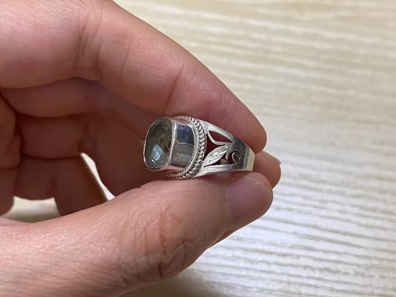 天然 綠色 紫水晶 戒指 尼泊爾 手工製 925純銀