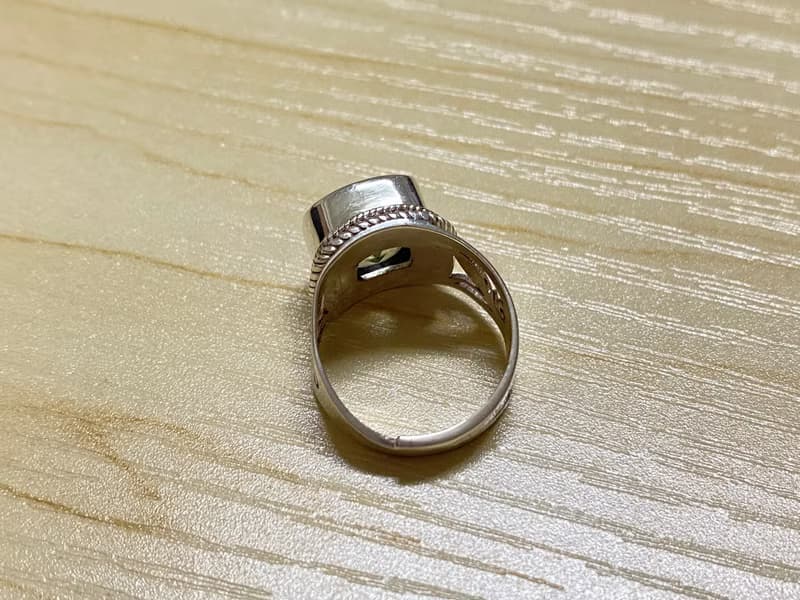 天然 綠色 紫水晶 戒指 尼泊爾 手工製 925純銀