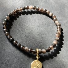 小細。黑曜石 手鍊 黑曜石 手珠 / obsidian オブティシ