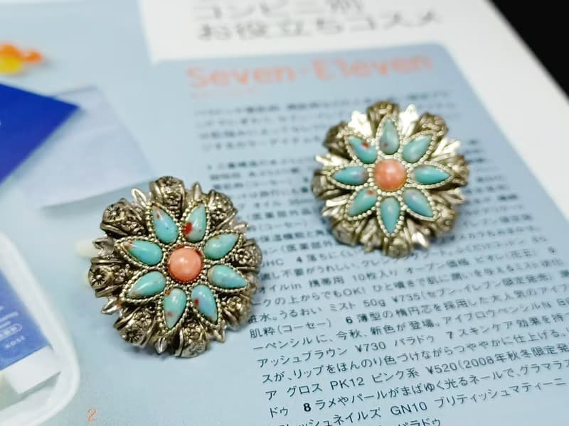 vintage jewelry  古董夾式耳環 波西米亞風