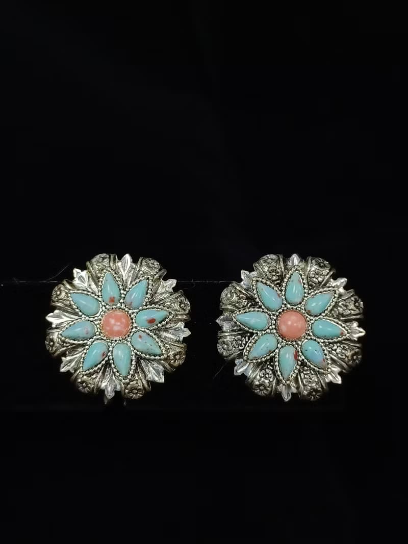vintage jewelry  古董夾式耳環 波西米亞風