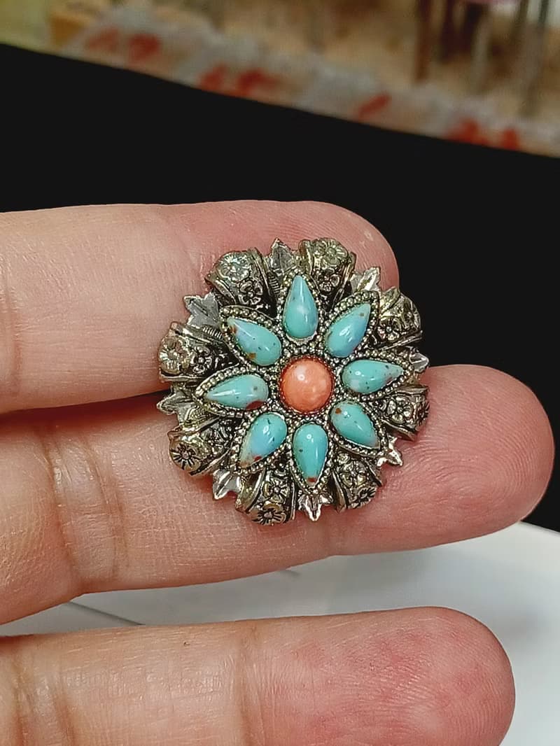 vintage jewelry  古董夾式耳環 波西米亞風