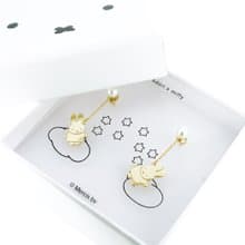 【Pinkoi x miffy】Miffy珍珠氣球純銀垂墜式耳環 第二批