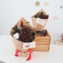 聖誕花束 \ 永生雪松 自己搭配好簡單 平價不凋花束