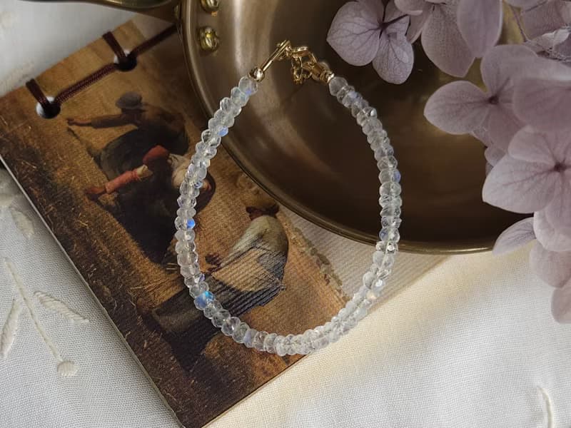 月光石手鍊 14kgf|質感|稀有|通勤|日常配件|手鐲