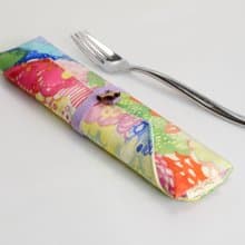 【美國布】好清洗餐具袋/工具袋/筆袋#夢幻森林雲朵