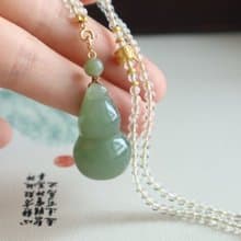 天然和田玉葫蘆吊墜 冰底晴水料葫蘆 招財開運化煞